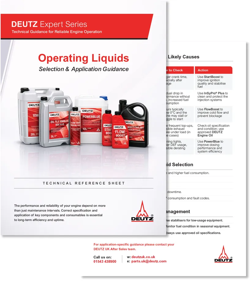 DEUTZ Operating Liquids