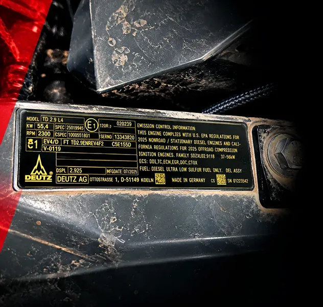 Gritty DEUTZ Engine Data Plate